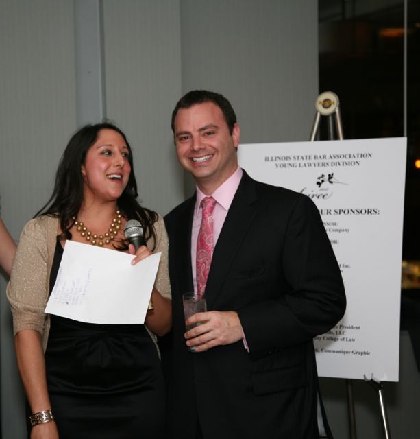 YLD Soiree Co-Chair Gina Rossi and former YLD Chair Gregg Garofalo