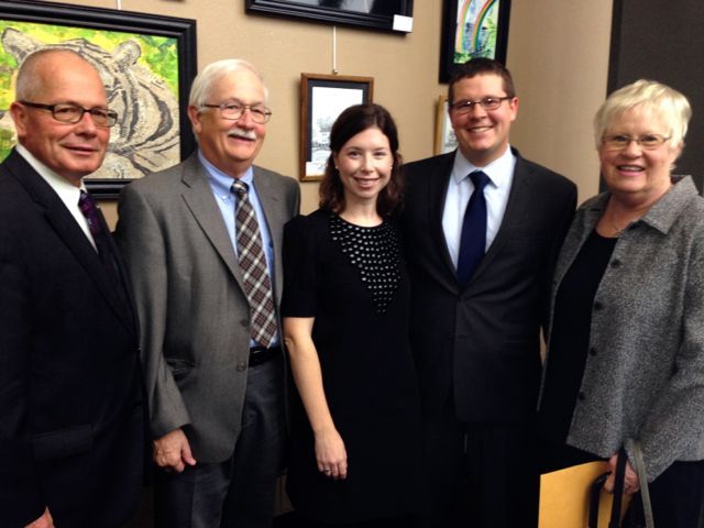 ISBA Secretary James F. McCluskey, Brian Boland, Elizabeth Boland, new admittee Patrick Boland and Janet Boland