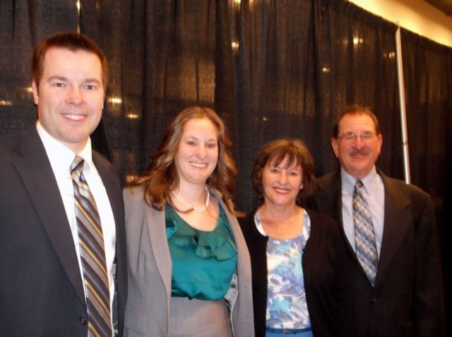 New admittees Ron Dreisilker and Stephanie Rados with Stephanie's parents James (an ISBA member) and Sandy Rados.