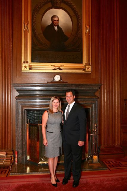 Admittee Aaron De Angelis and his wife Liliya