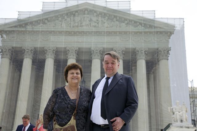 Admittee Gregory Ahern and guest