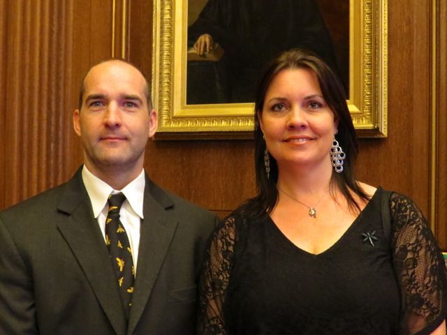 Admittee Thomas R. Siegel and wife Liana