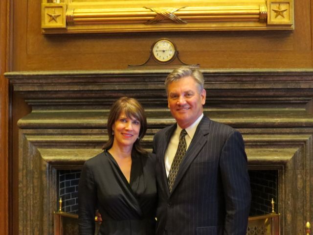 ISBA Director of Bar Services Janet Sosin and Supreme Court Admissions Clerk Perry Thompson