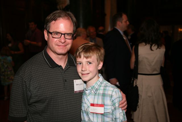 Admittee Edward Jarot and son Liam