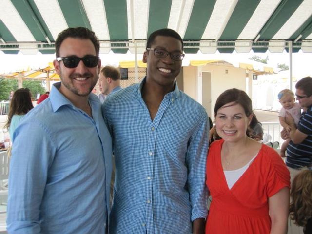 YLD Vice-Chair Christopher Niro, YLD Chair Jean Kenol and YLD Past Chair Meghan O'Brien enjoy the event.