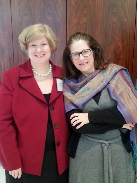 Program coordinator Annemarie Kill and Carol Casey of the Cook County Public Guardian's Office