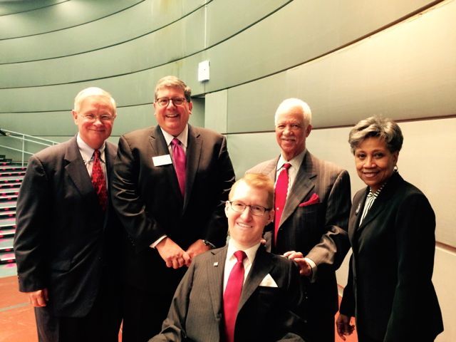 ISBA President Richard D. Felice (second from left) delivered remarks at the 1st District Admission Ceremony in Chicago and is pictured with (from left) ARDC Administrator Jerome Larkin, new admittee Kevin Fritz, Illinois Supreme Court Justice Charles Freeman and Illinois Appellate Justice Cynthia Cobbs.