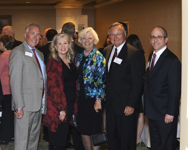 From left: ISBA President-elect Umberto S. Davi, Maureen McGuire, Mary Karmeier, Illinois Supreme Court Justice Lloyd Karmeier, and Ira Helfgot