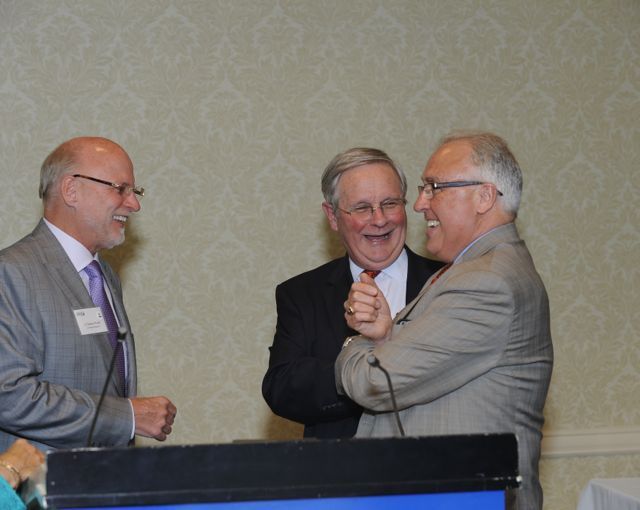 From left: LAP Board VP J. Nelson Wood, ARDC Executive Director Jerry Larkin and ISBA President-elect Umberto S. Davi