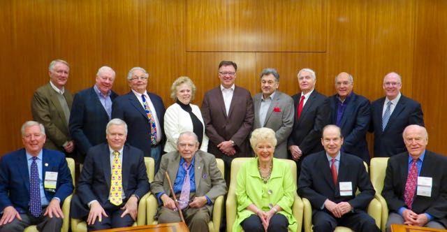 The ISBA Past Presidents gathered before the Assembly Meeting and were introduced to a rousing ovation.