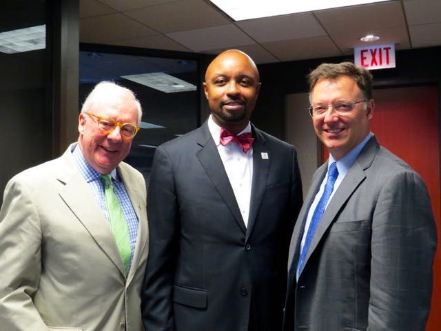 Past President John G. Locallo, President-elect Vincent F. Cornelius and Past President John G. Locallo