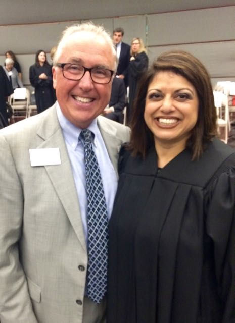 ISBA President Umberto S. Davi and new Associate Judge the Hon. Geraldine A. D’Souza