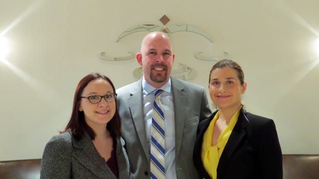 Attendees of the program included (from left) Environmental Law Section Vice Chair Emily Masalski, Eric Hanis and ISBA Board member Anna P. Krolikowska.
