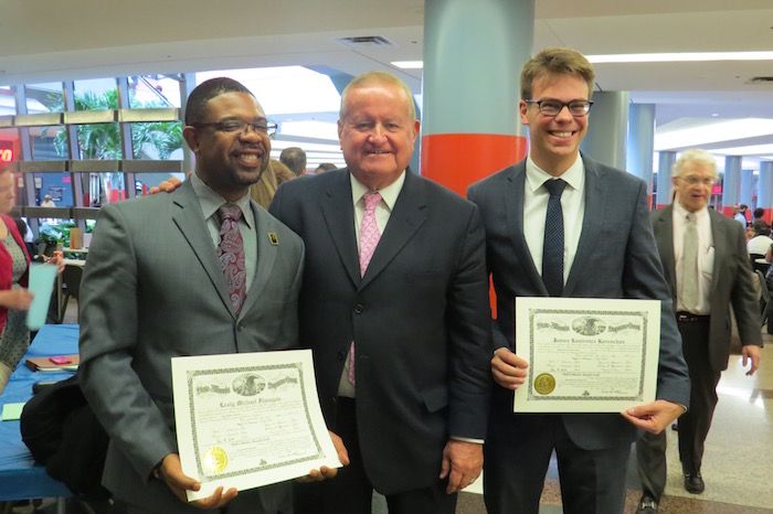 Lesly Flanagan, Hon. Russell Hartigan, and James Korenchan