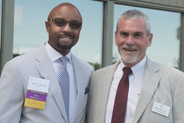 Past president Vincent Cornelius and ISBA&nbsp;Assistant Executive Director for Communications &amp; Managing Editor Mark Mathewson
