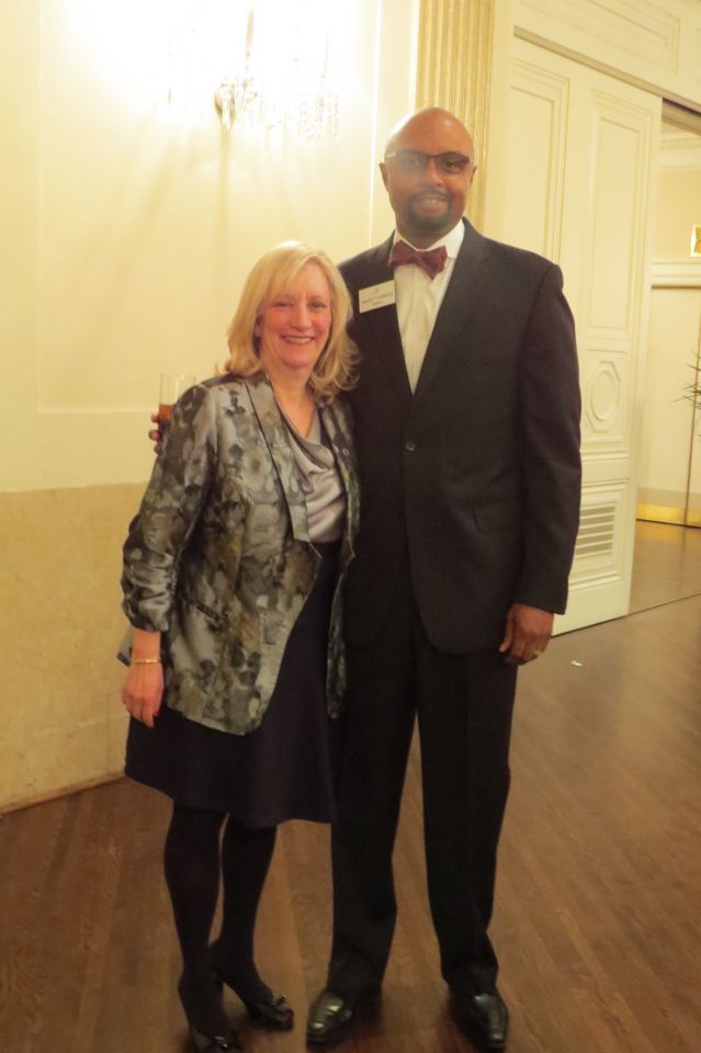 Lori Levin and Vincent Cornelius at the welcome reception
