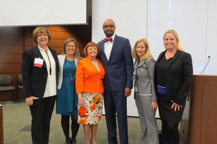 ISBA President Vincent Cornelius attended the showing of "Balancing the Scales"