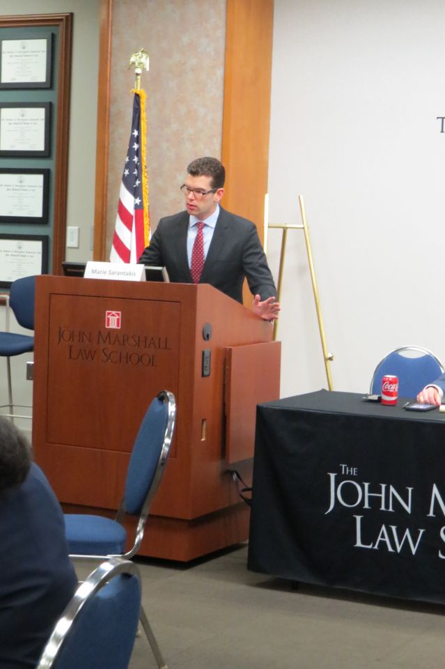 George Schoenbeck&nbsp;at ISBA Day at the John Marshall Law School.
