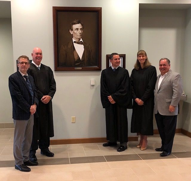 A high-quality reproduction of a famous Abraham Lincoln photograph was presented to the Union County Courthouse on September 13 in Jonesboro.