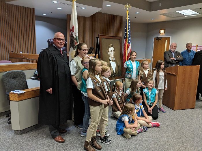 A high-quality reproduction of a famous Abraham Lincoln photograph was presented to the Whiteside County Courthouse on October 6 in Morrison. 