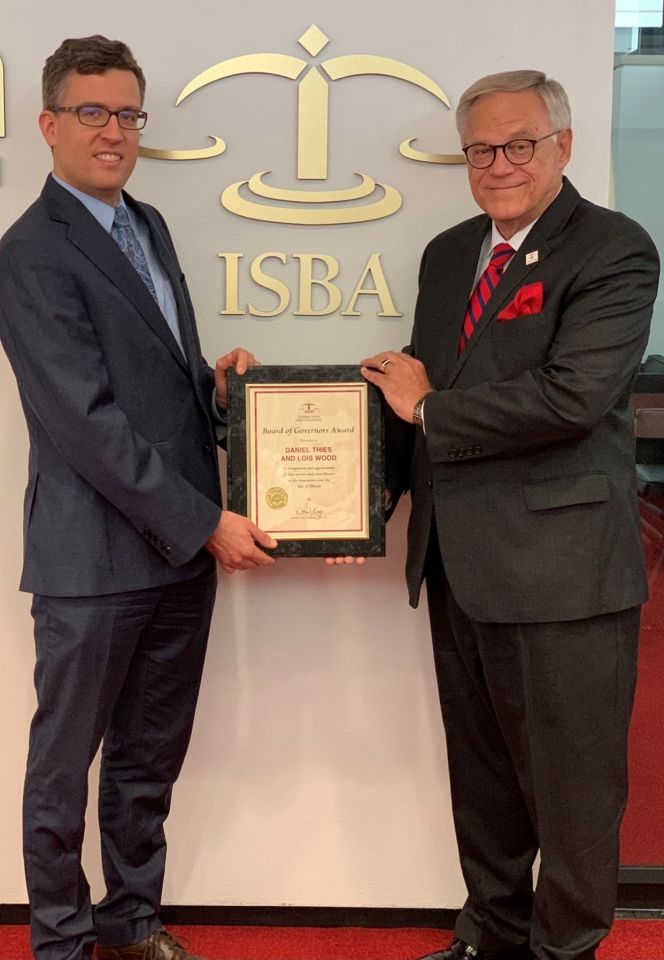 Daniel Thies and ISBA President Dennis Orsey