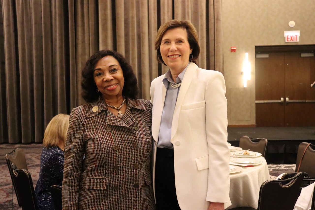 Illinois Supreme Court Justice Joy Cunningham with keynote speaker Justice Elizabeth Rochford
