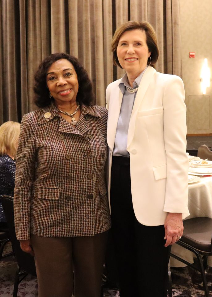 Illinois Supreme Court Justice Joy Cunningham with keynote speaker Justice Elizabeth Rochford