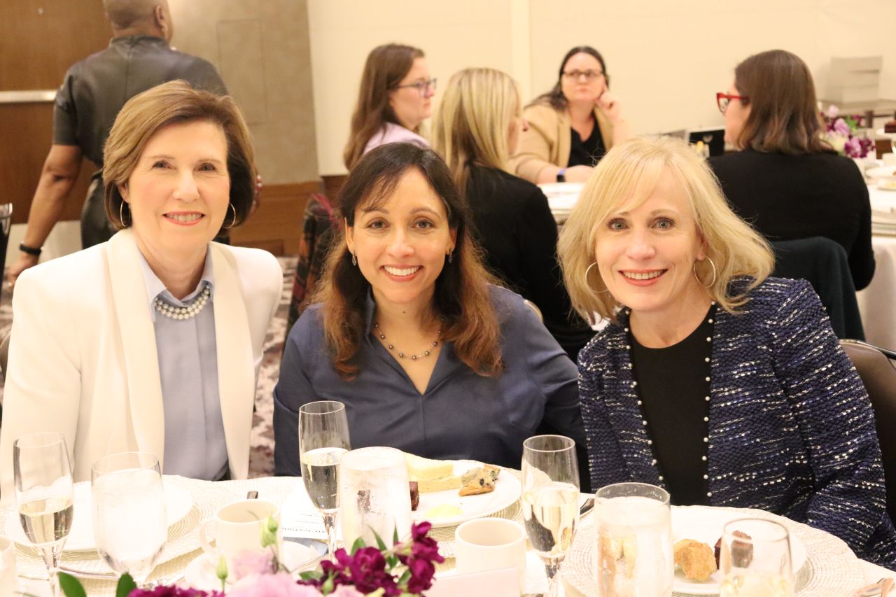 keynote speaker Justice Elizabeth Rochford with her two clerks