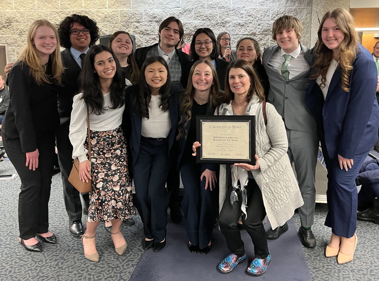 The Donna E. Schechter Memorial Law Test Award recipient was York Community High School from Elmhurst.