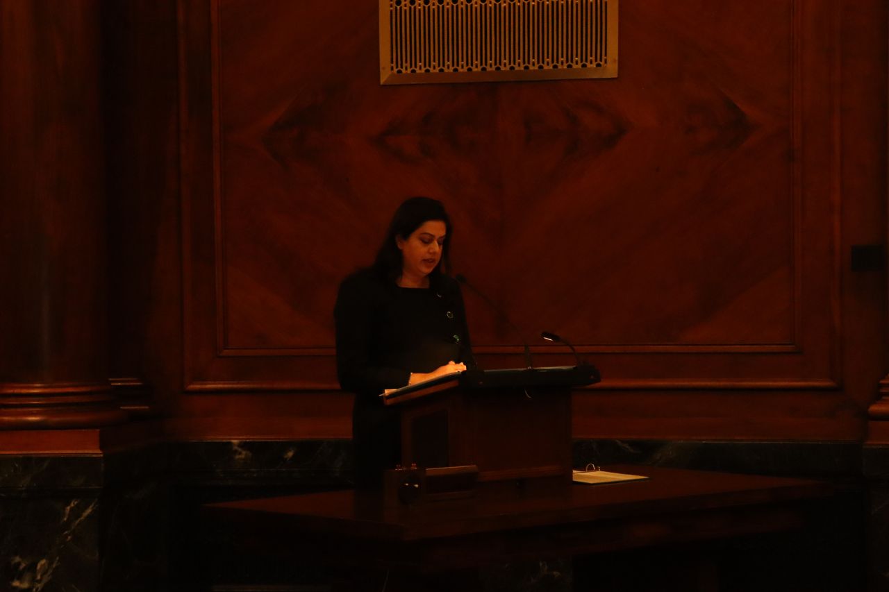 Illinois State Bar Association Board of Governors Member Nargis Khokhar served as a speaker for the Fourth Judicial District ceremonies.