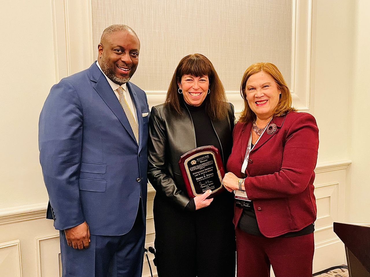 Deane B. Brown received the 2025 Distinguished Service to Law & Society Award.