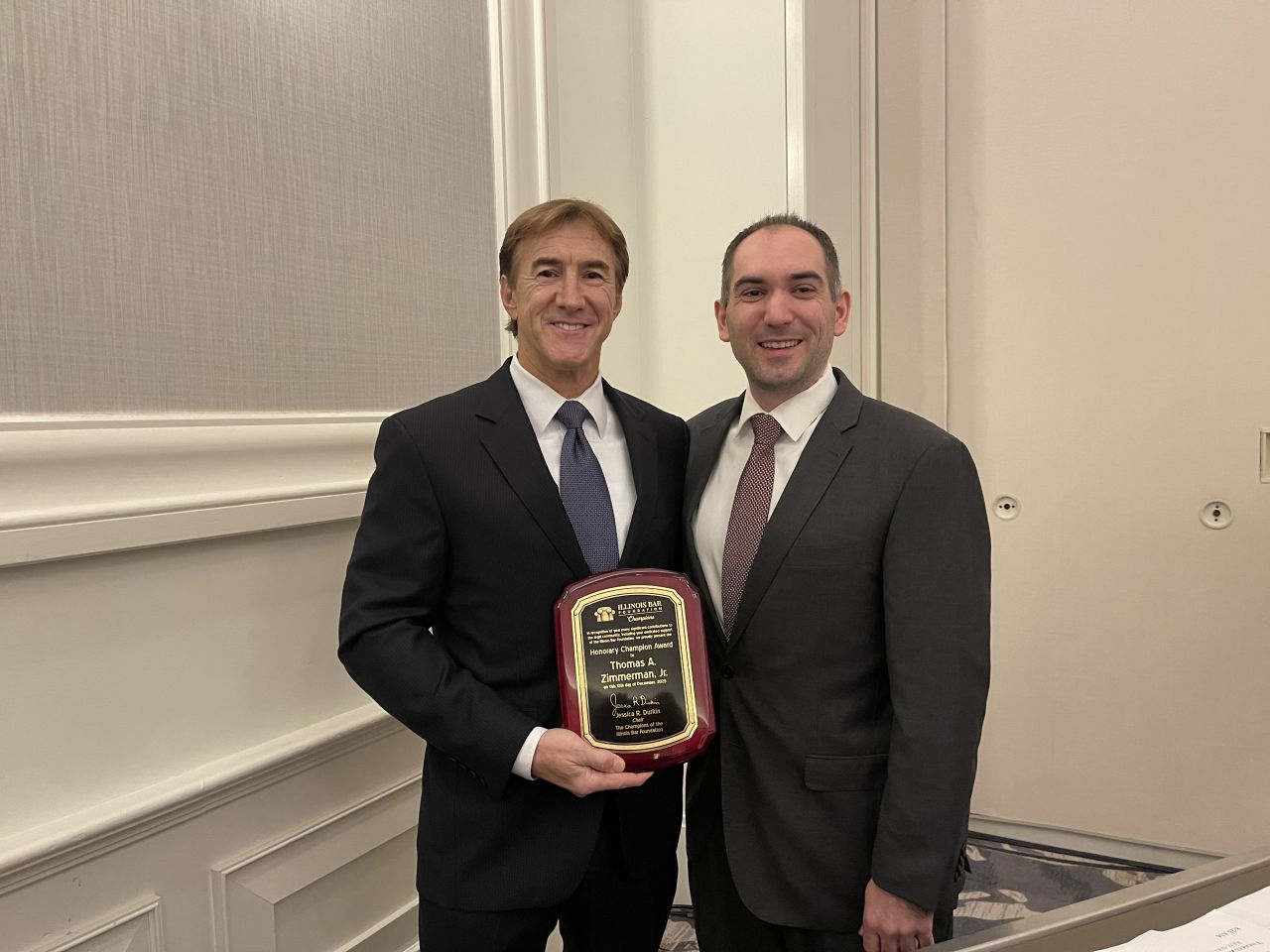 Thomas A. Zimmerman, Jr. received the 2025 Honorary Champion Award.