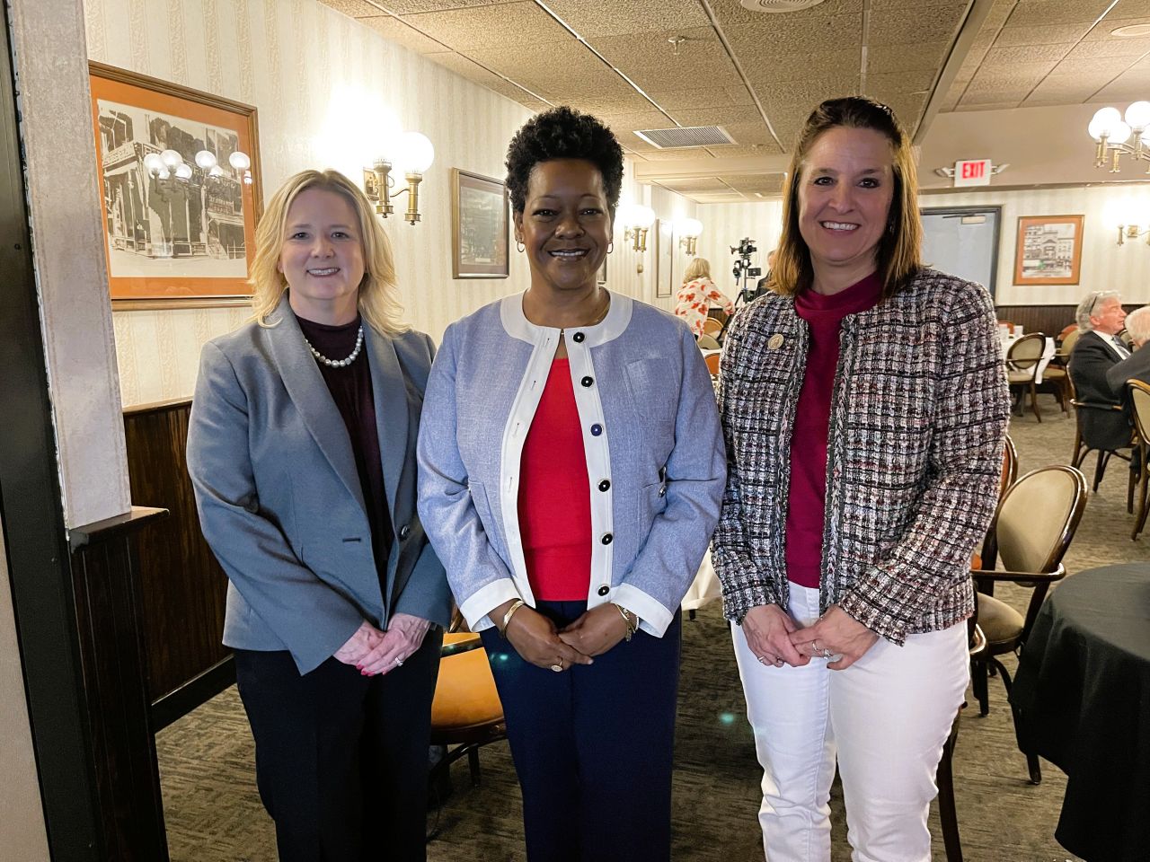Illinois Fourth District Appellate Court Justice Amy C. Lannerd (far left) served as the keynote speaker.