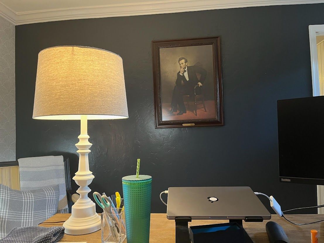 Leonard Berg: "This image of Abraham Lincoln was painted by Healy. I first saw this image as it dominated the Lincoln Room at Northwestern University Law School where I sat for the Bar Exam in July 1977. My parents bought the framed print when I opened my own office space in 1990. When I retired, it was given to my niece, attorney Kim Jandrain, as a memento to her grandparents, and hopefully as a reminder of my own objective to be as forthright as Abe in the practice of law."