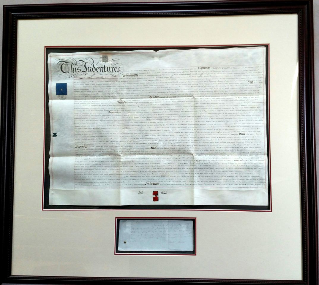 Dennis Bordyn: "Hanging on the wall of my office is a handwritten mortgage and promissory note from England signed and sealed on January 23, 1866, which was a gift to me by a colleague."