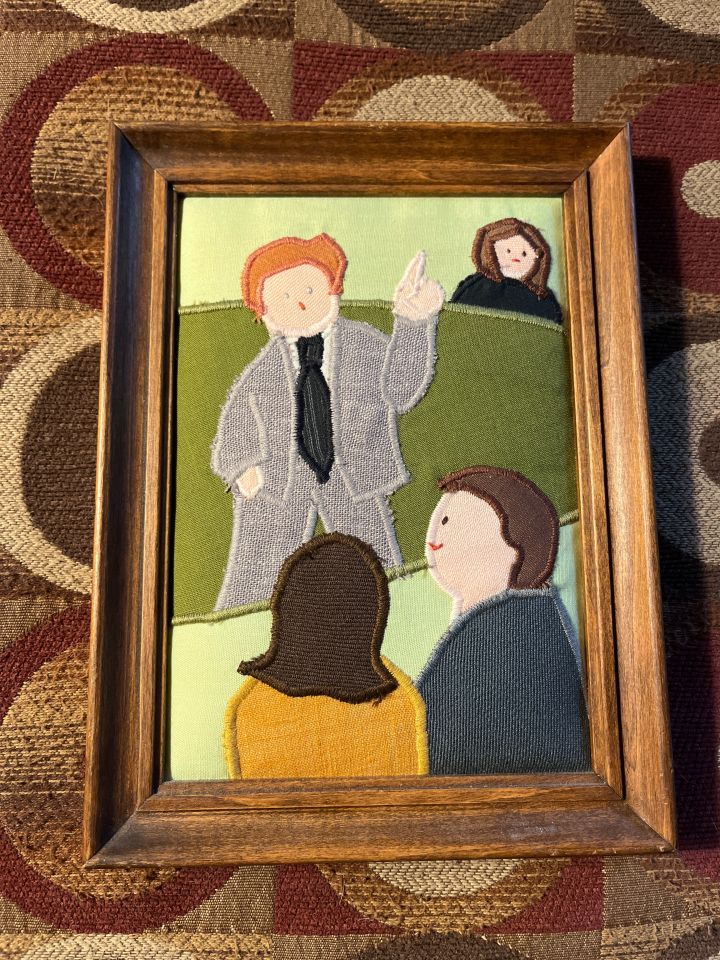 Lawrence Neleches: "My sister gave me this art piece when I entered law school in 1987. It has hung in every office I have had or worked from since graduating in 1990. Back then, women judges were not common as today. This was remarkable for the time, in fact."