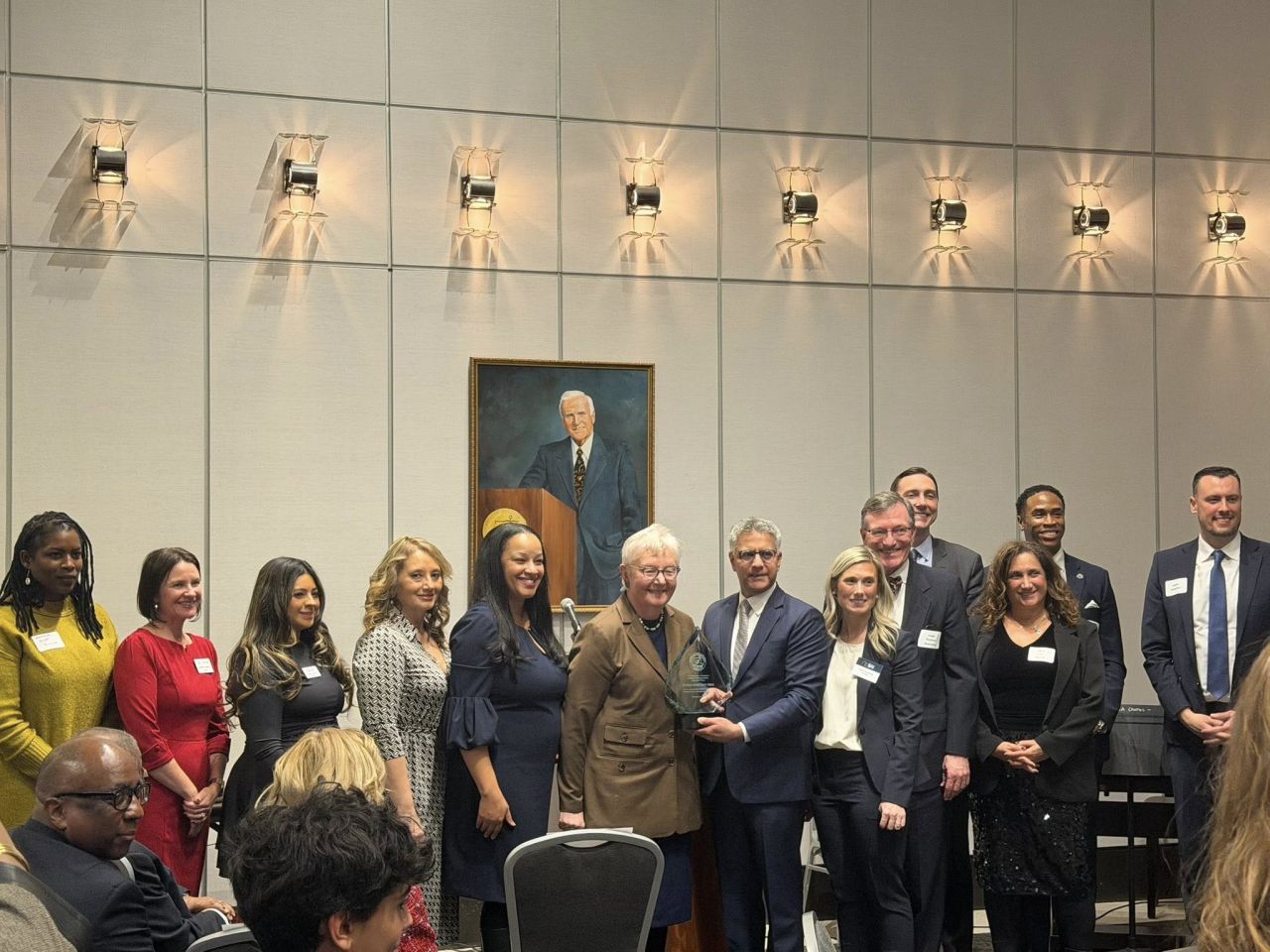 Bar association leadership with Justice Theis