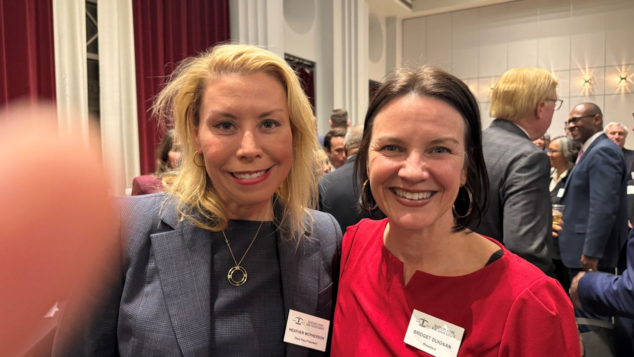 3rd Vice President Heather McPherson (left) with ISBA President Bridget Duignan