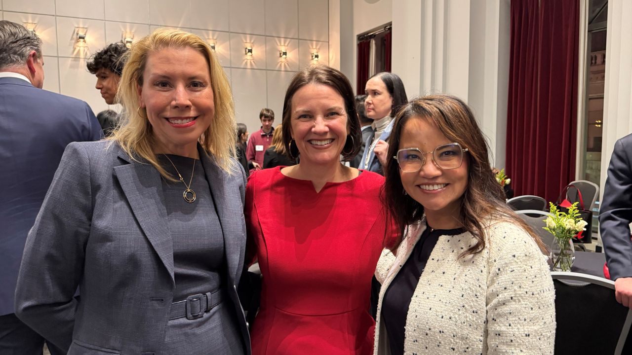 3rd Vice President Heather McPherson (left), ISBA President Bridget Duignan (center), and Immediate Past President Sonni Choi Williams