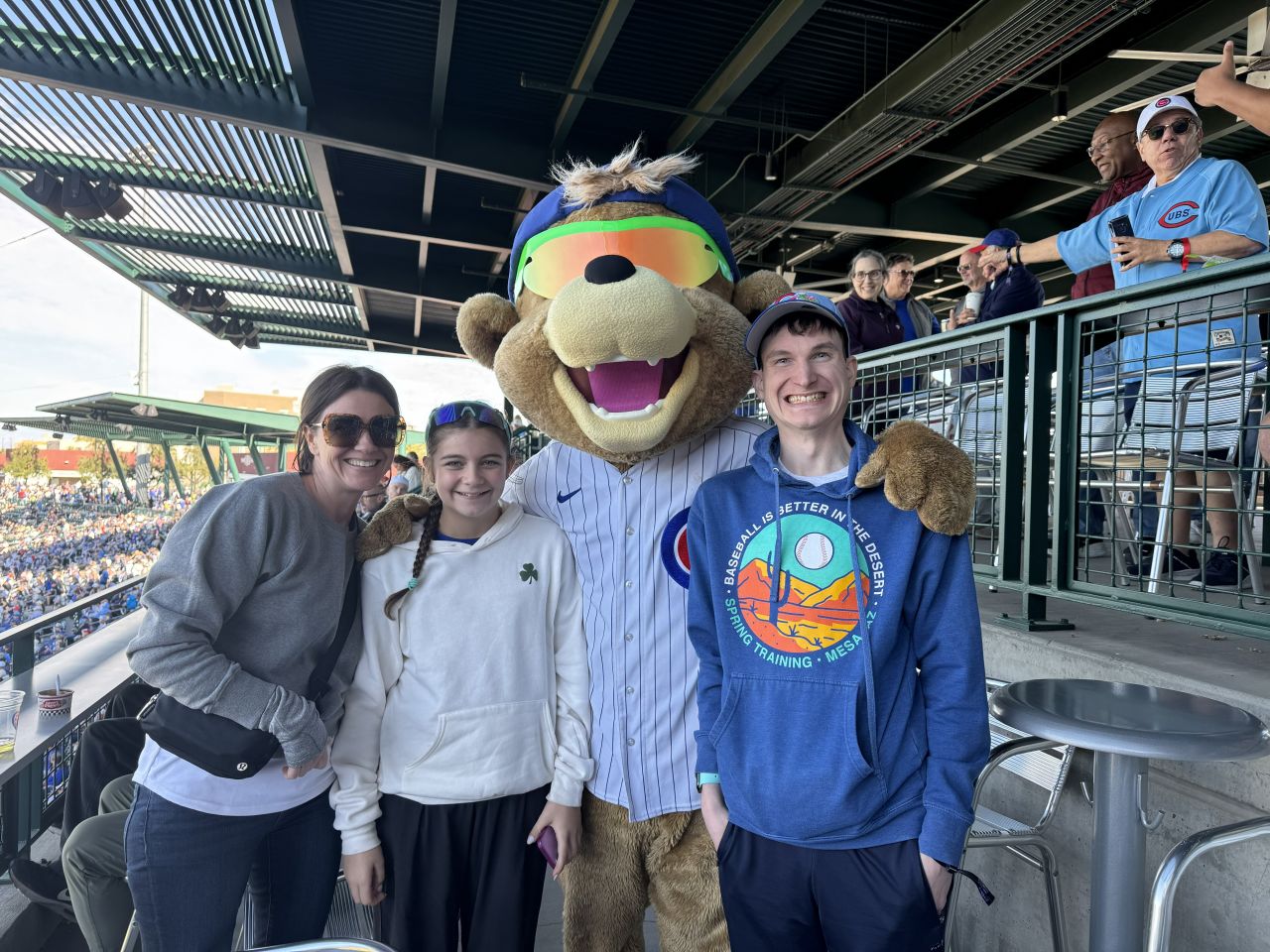 President Bridget Duignan and her daughter, Ela, Clark, and Matthew Weaver