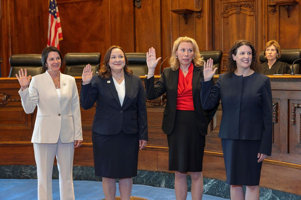[L-R]: Ex-Officio Bridget Duignan; 3rd VP Emily Masalski; 2nd VP Heather McPherson; & President-Elect Sarah Toney