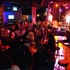 The band warms up at the Cubby Bear.