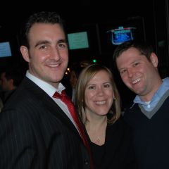 Christopher Niro entertains two guests.