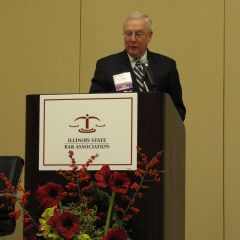ISBA President John O'Brien makes his opening remarks.