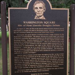 Plaque commemorating the 1st Lincoln-Douglas debate