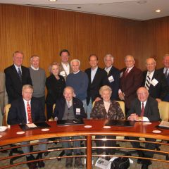 ISBA past presidents at a breakfast before the Assembly
