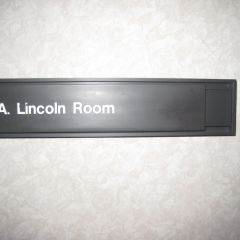 Nameplate for the Abraham Lincoln conference room