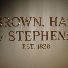 Firm's lobby nameplate