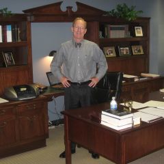Firm partner Don Tracy in his office