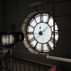 Inside the restored clock and bell tower